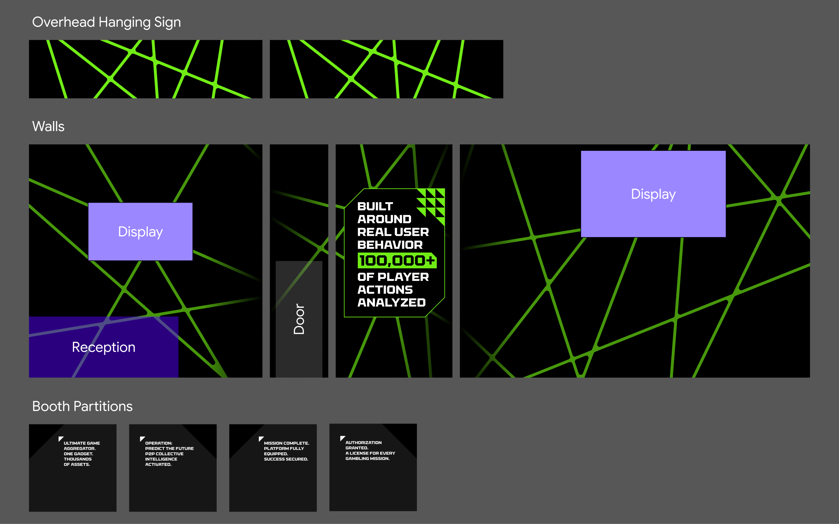Environmental graphics for the IGB Live London exhibition booth